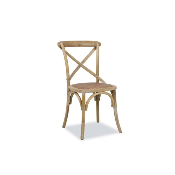 Oxford Hire Oak cross back Wooden Chair