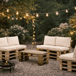 Rustic Pallet Seating Set